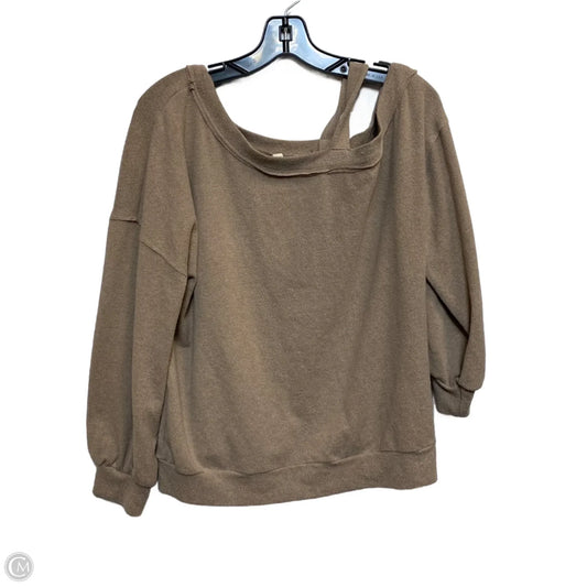Top Long Sleeve By Wishlist In Brown, Size: M