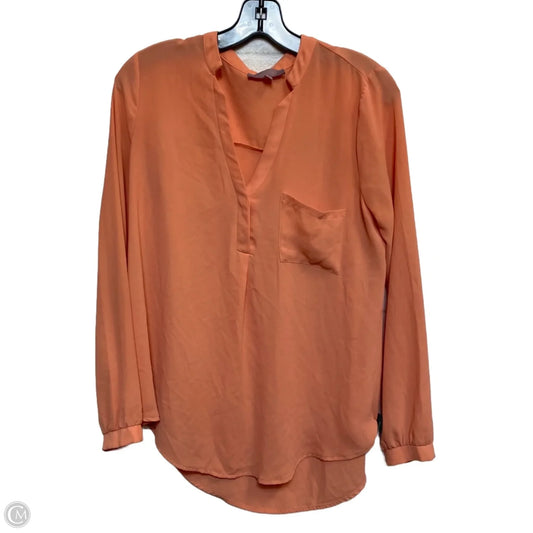 Top Long Sleeve By Harper In Orange, Size: M