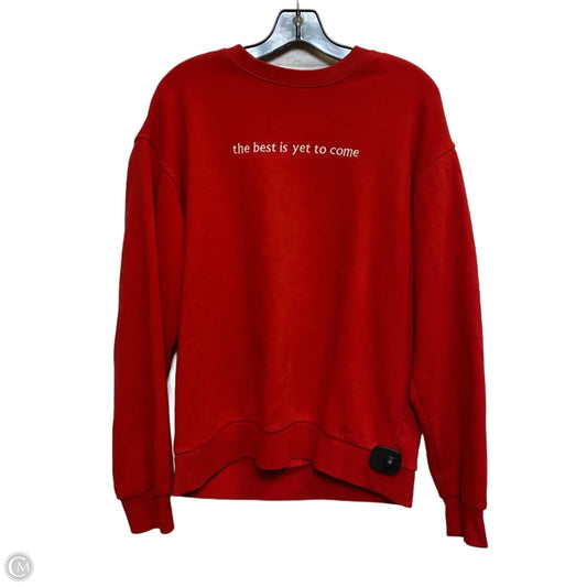 Sweatshirt Crewneck By Forever 21 In Red, Size: S