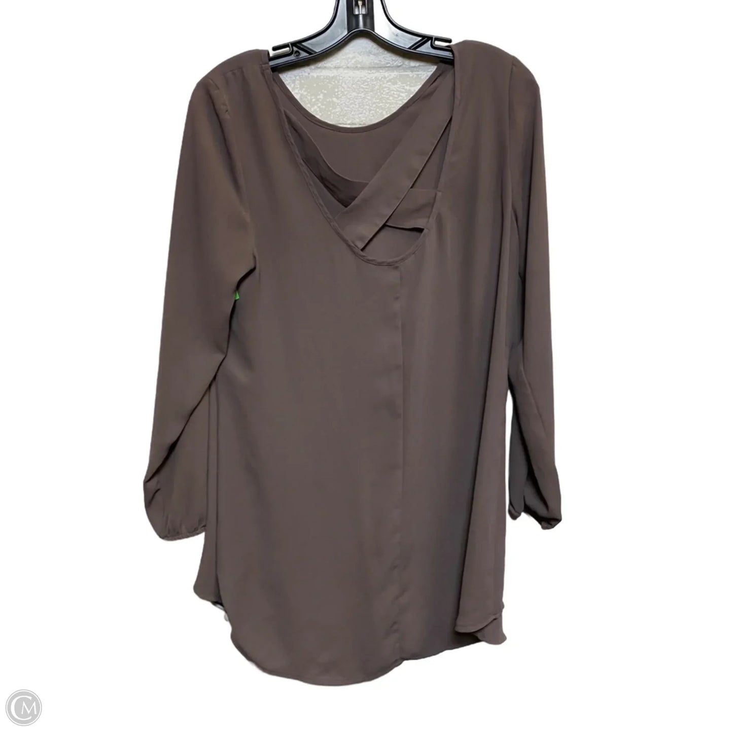 Blouse Long Sleeve By Maurices In Purple, Size: M