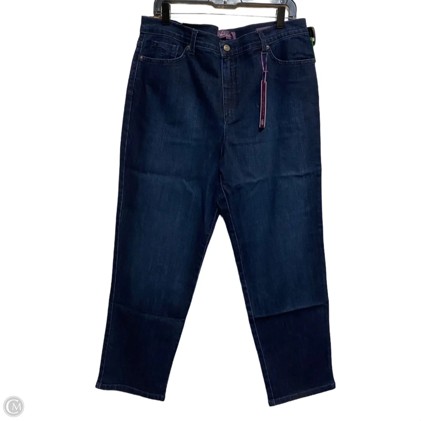 Jeans Straight By Gloria Vanderbilt In Blue Denim, Size: 18