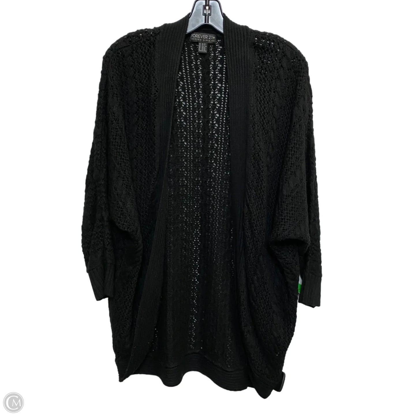 Sweater Cardigan By Forever 21 In Black, Size: 2x