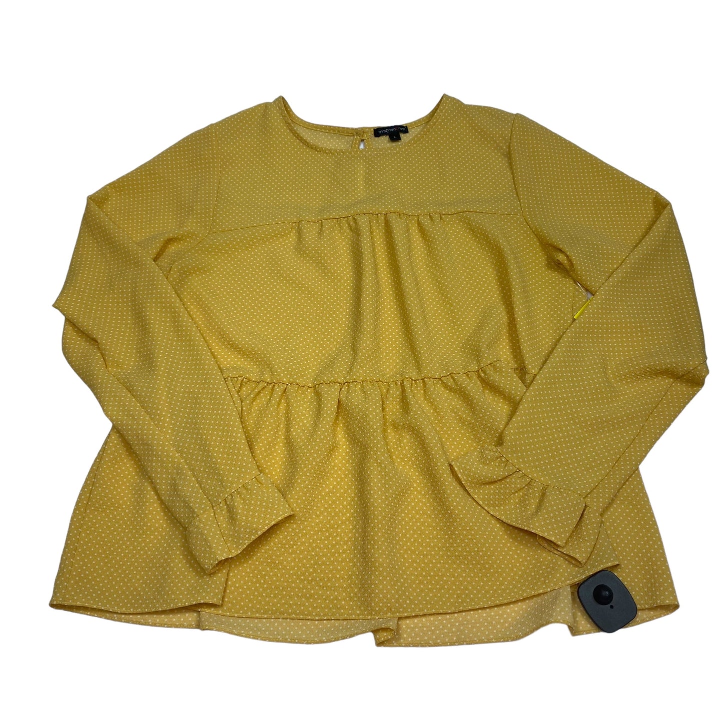 Yellow Top Long Sleeve Clothes Mentor, Size L