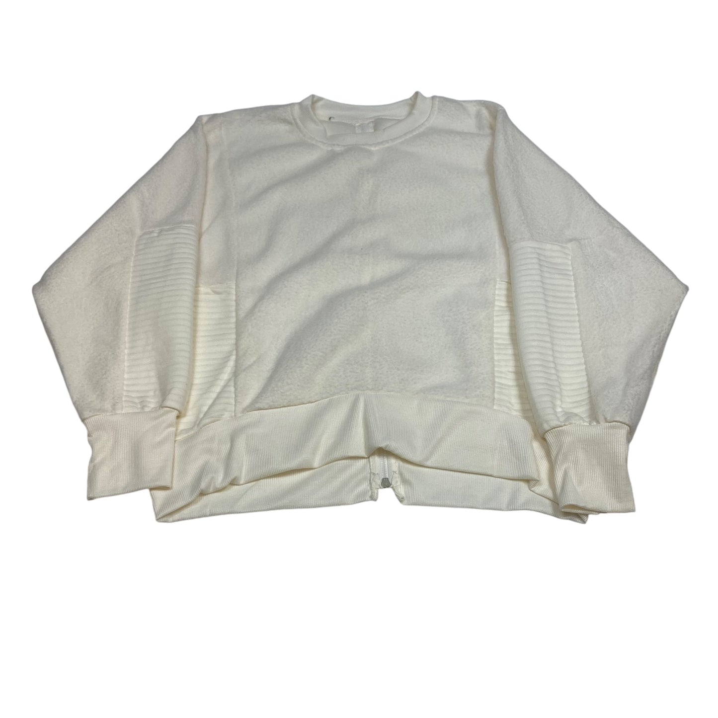 Athletic Top Long Sleeve Crewneck By Tahari By Arthur Levine In Cream, Size: L