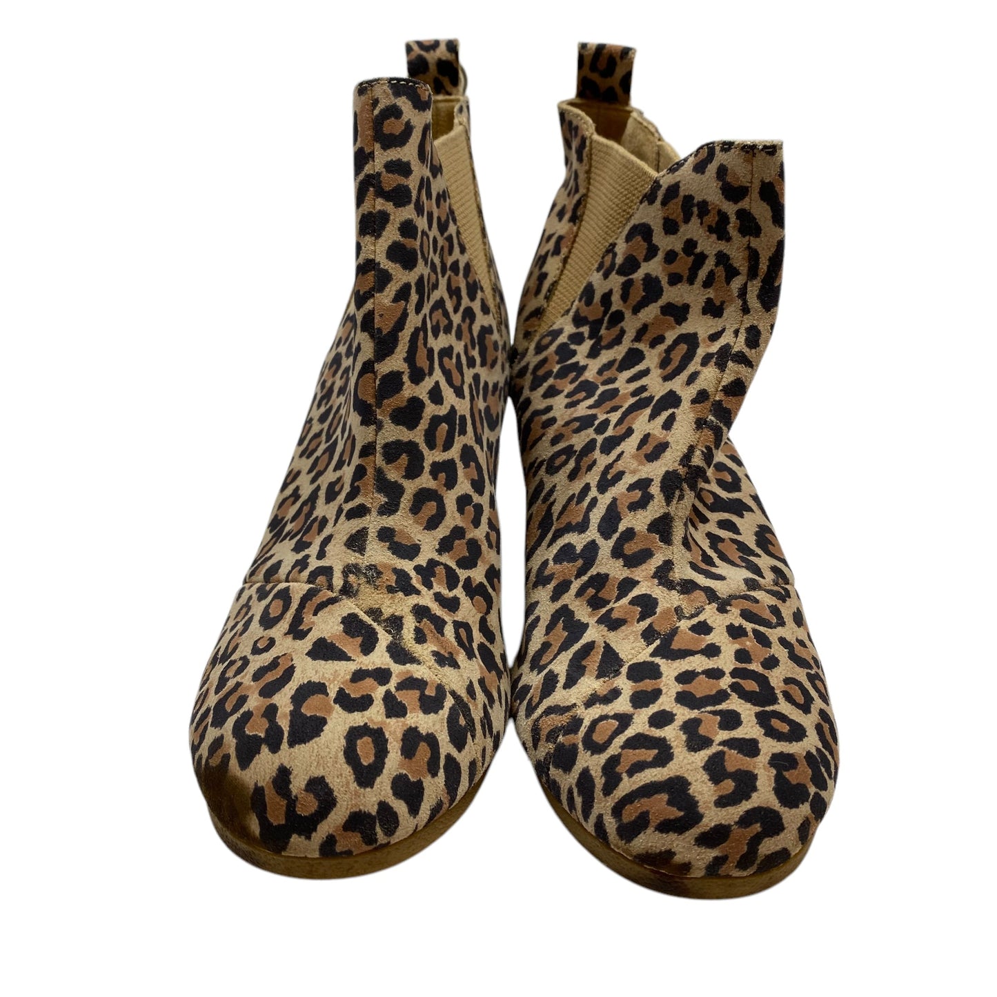 Boots Ankle Heels By Toms In Animal Print, Size: 9.5