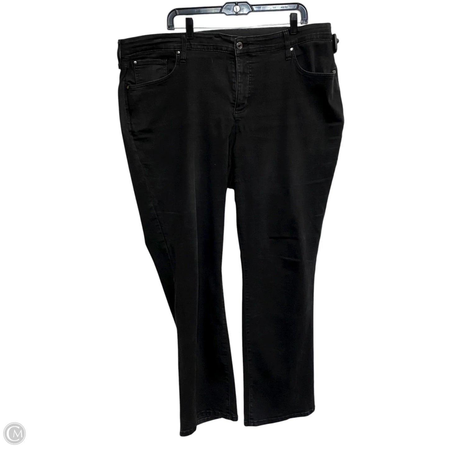 Jeans Skinny By Kim Rogers In Black Denim, Size: 20