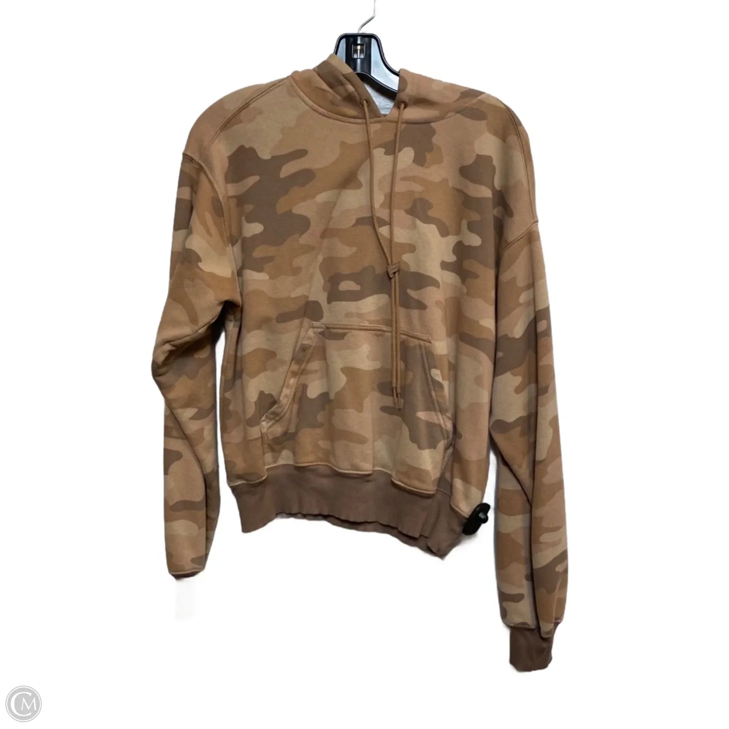 Athletic Sweatshirt Hoodie By Fabletics In Tan, Size: S