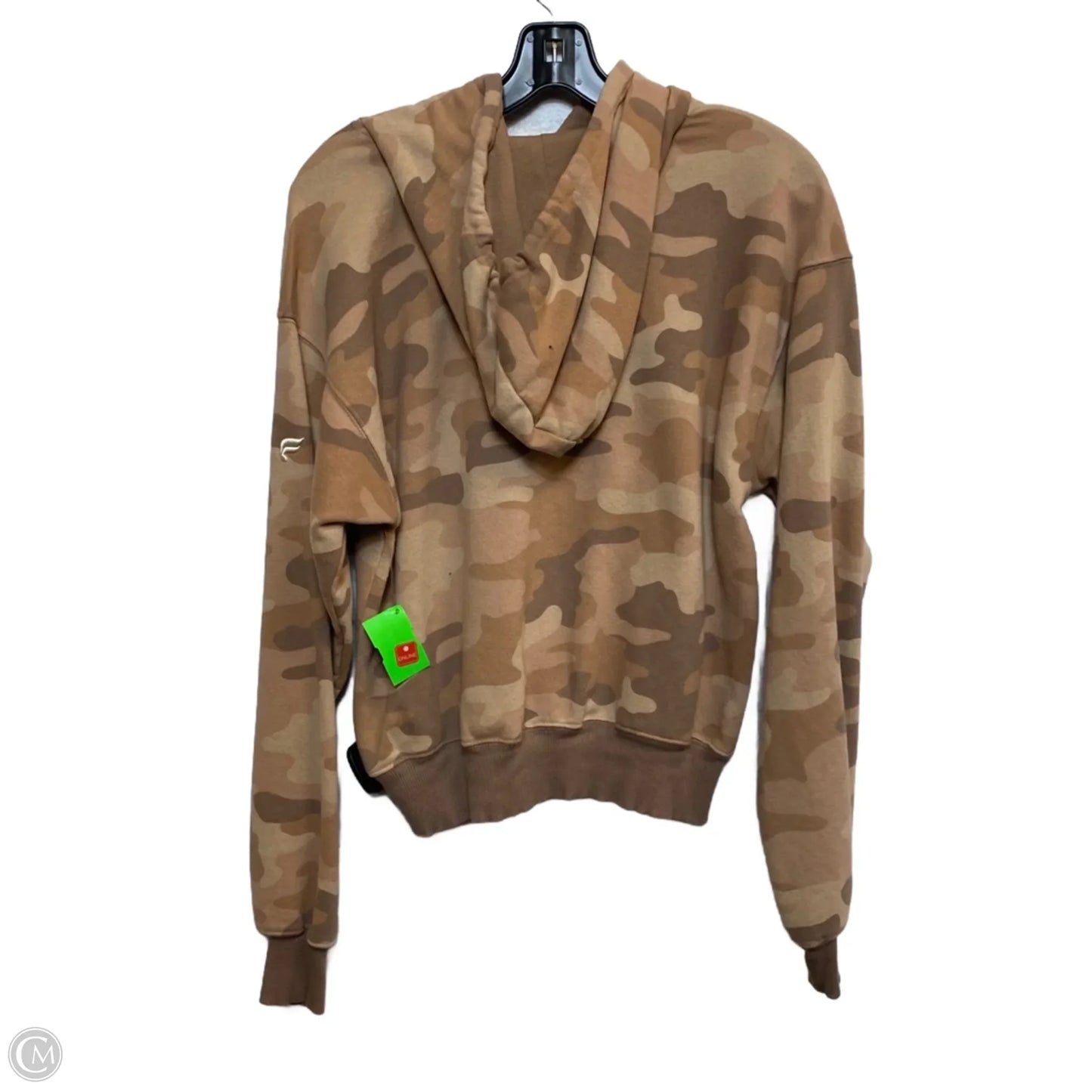 Athletic Sweatshirt Hoodie By Fabletics In Tan, Size: S