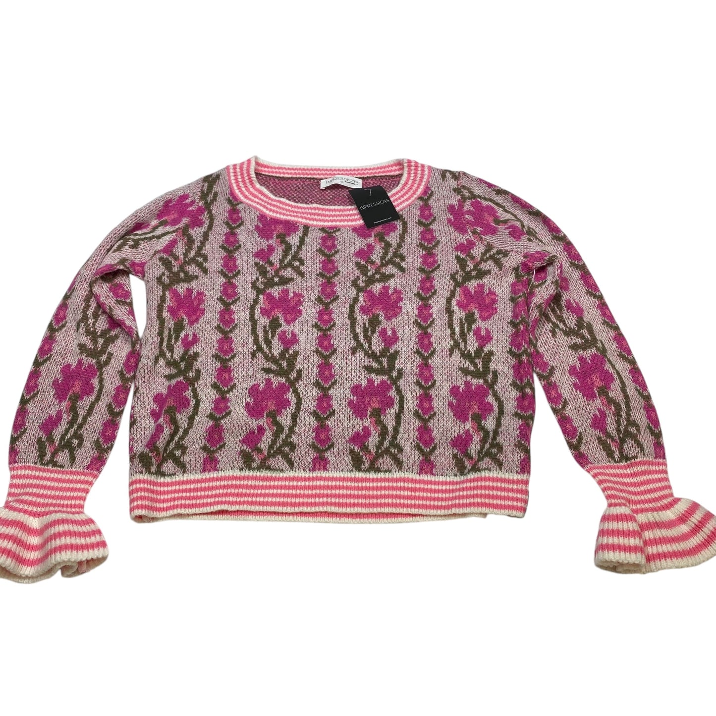 Sweater By Impressions In Pink, Size: S