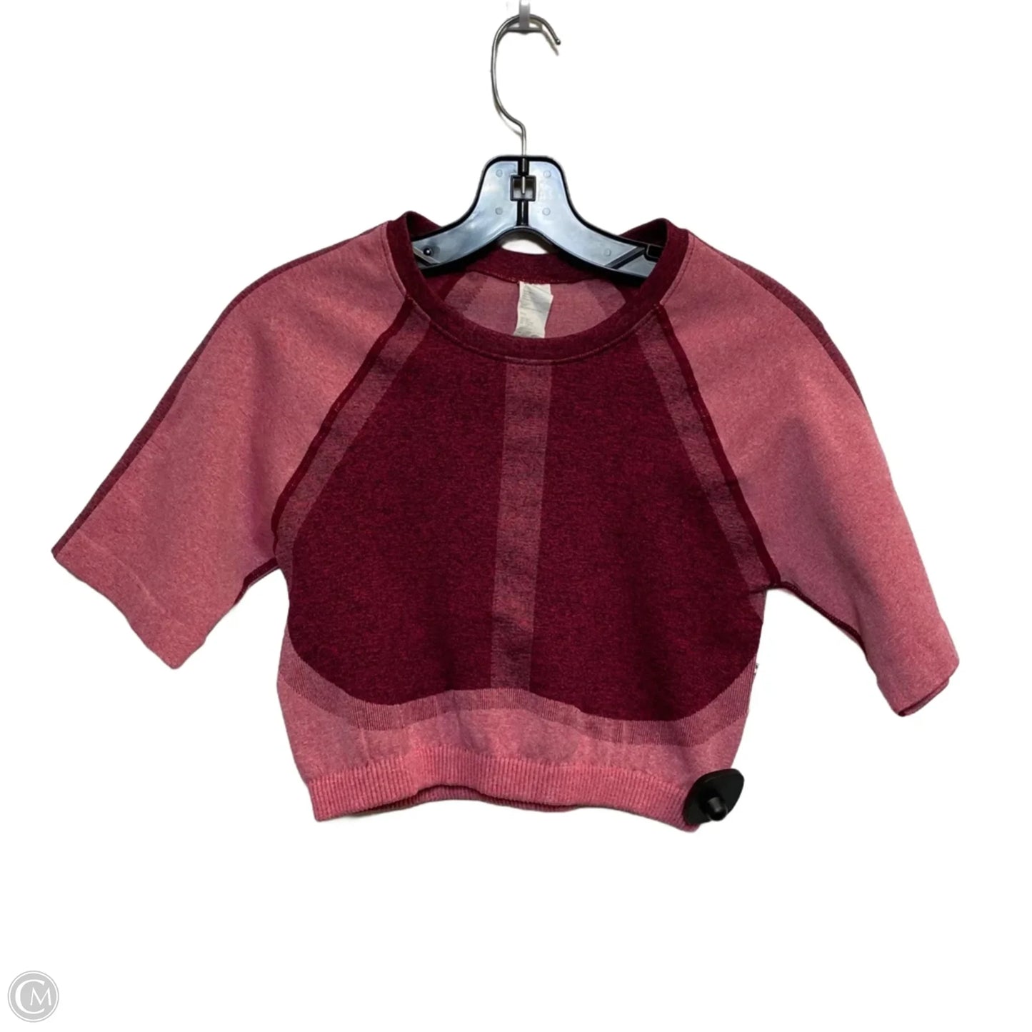 Athletic Top Short Sleeve By Fabletics In Pink, Size: L