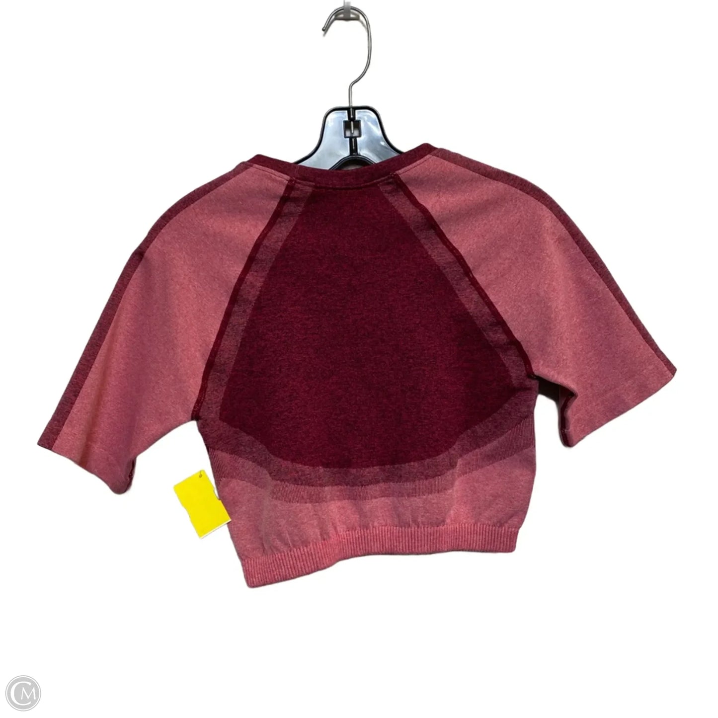 Athletic Top Short Sleeve By Fabletics In Pink, Size: L