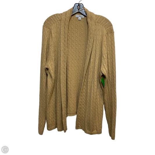 Sweater Cardigan By Kim Rogers In Tan, Size: Xxl