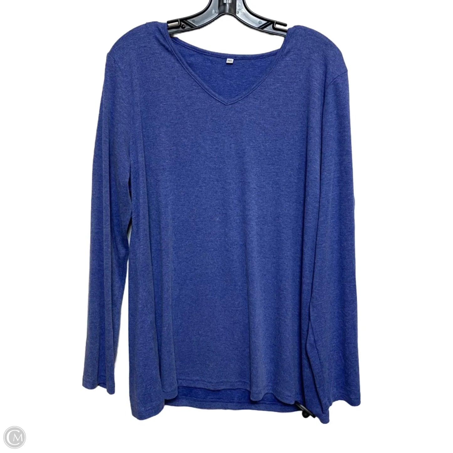 Top Long Sleeve Basic By Clothes Mentor In Blue, Size: 2x