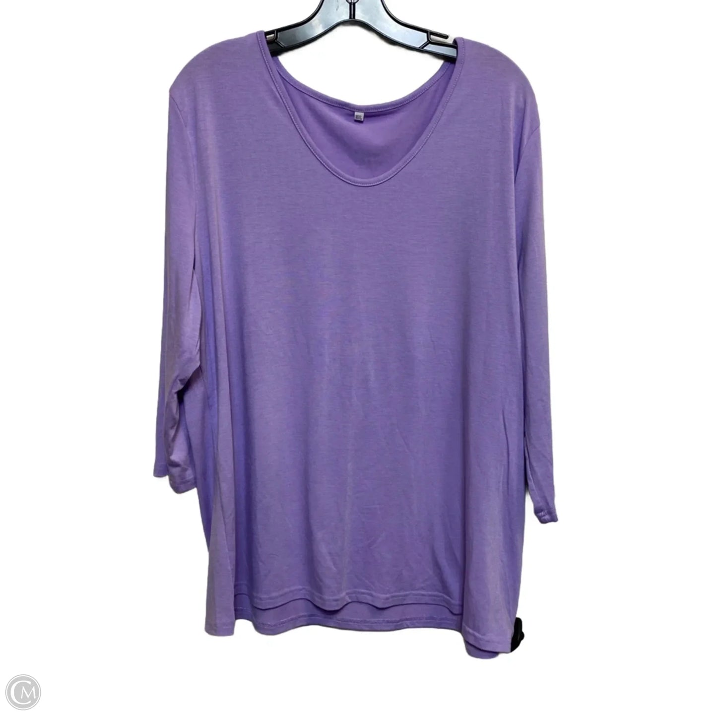 Top Long Sleeve Basic By Clothes Mentor In Purple, Size: Xxl