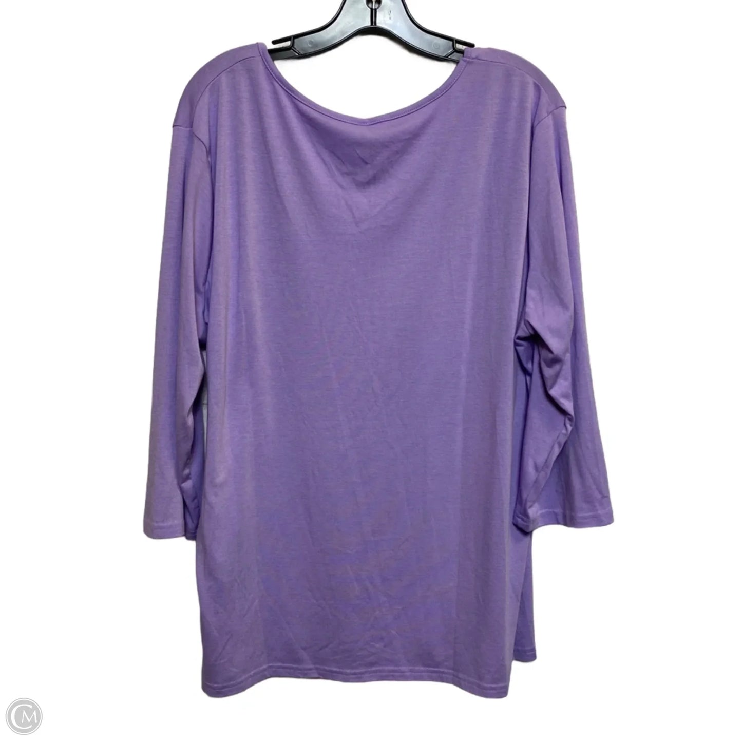 Top Long Sleeve Basic By Clothes Mentor In Purple, Size: Xxl