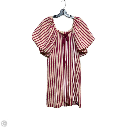 Dress Casual Short By Umgee In Cream & Pink, Size: L