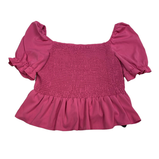 Pink Top Short Sleeve Clothes Mentor, Size 3x
