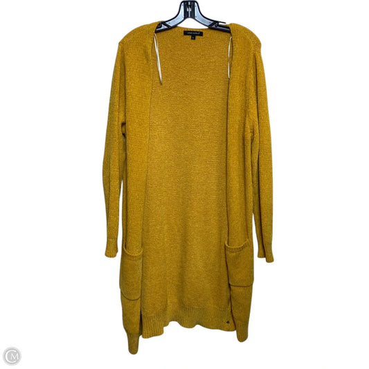 Sweater Cardigan By Simply Southern In Yellow, Size: L
