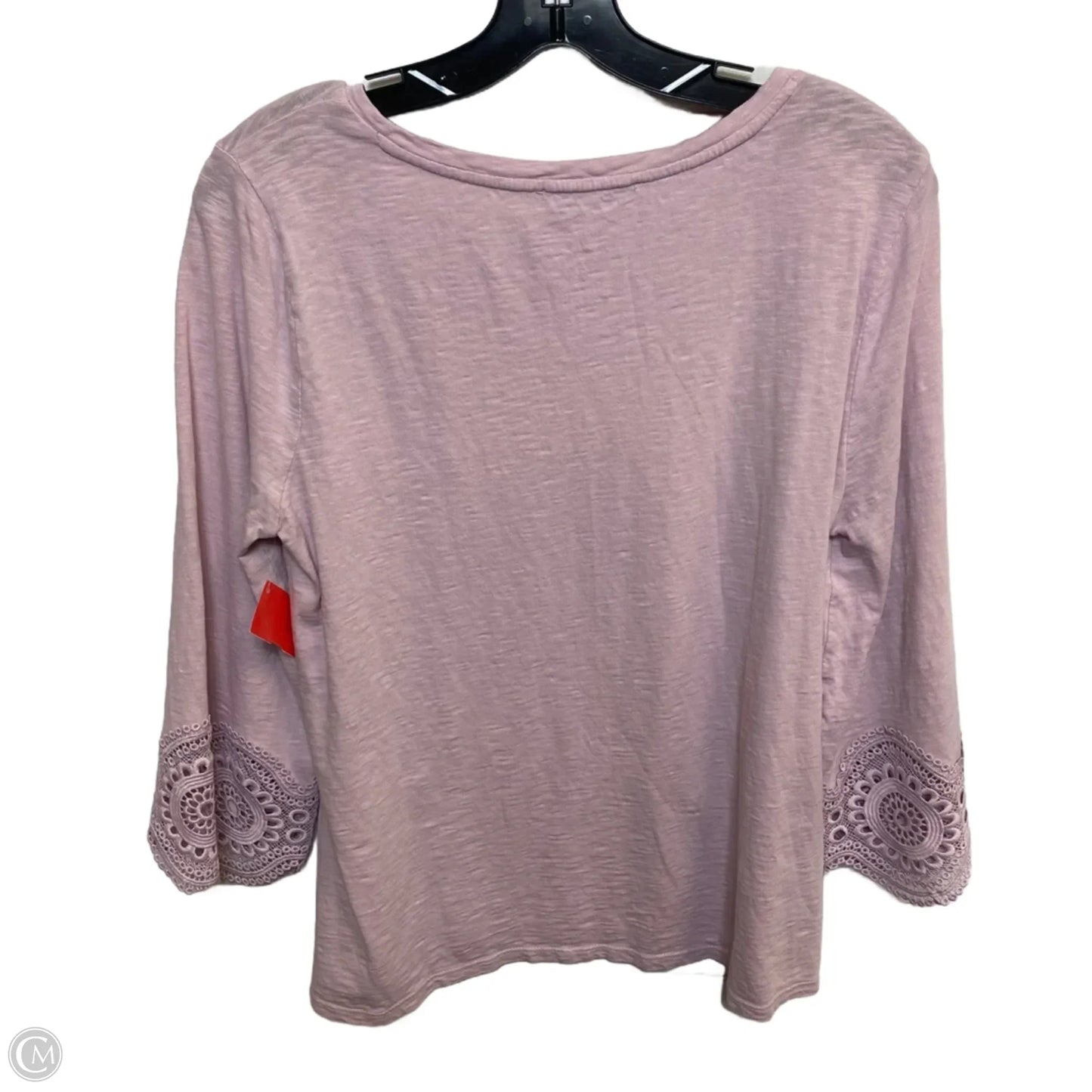 Top 3/4 Sleeve By Loft In Pink, Size: M