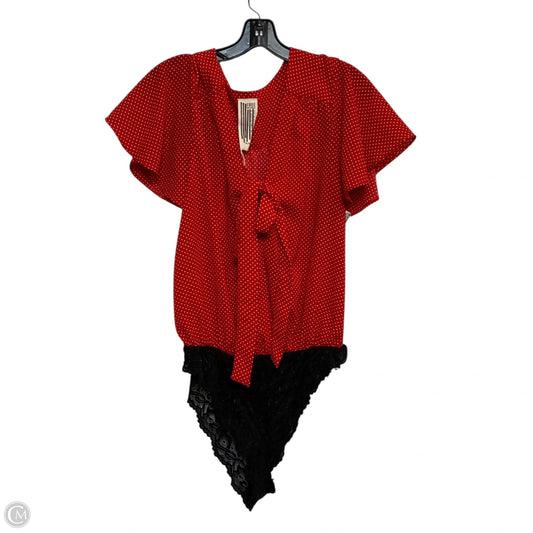 Bodysuit By Free People In Black & Red, Size: M