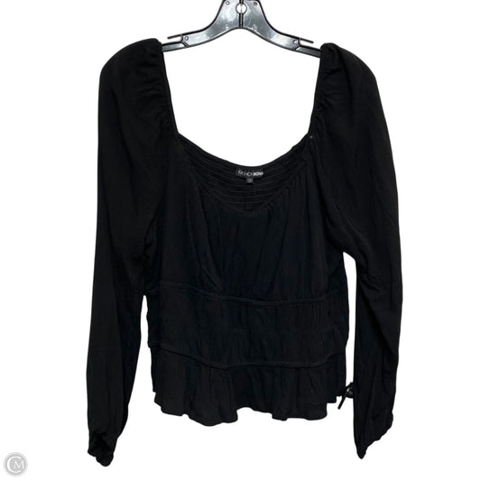 Top Long Sleeve By Fashion Nova In Black, Size: 1x