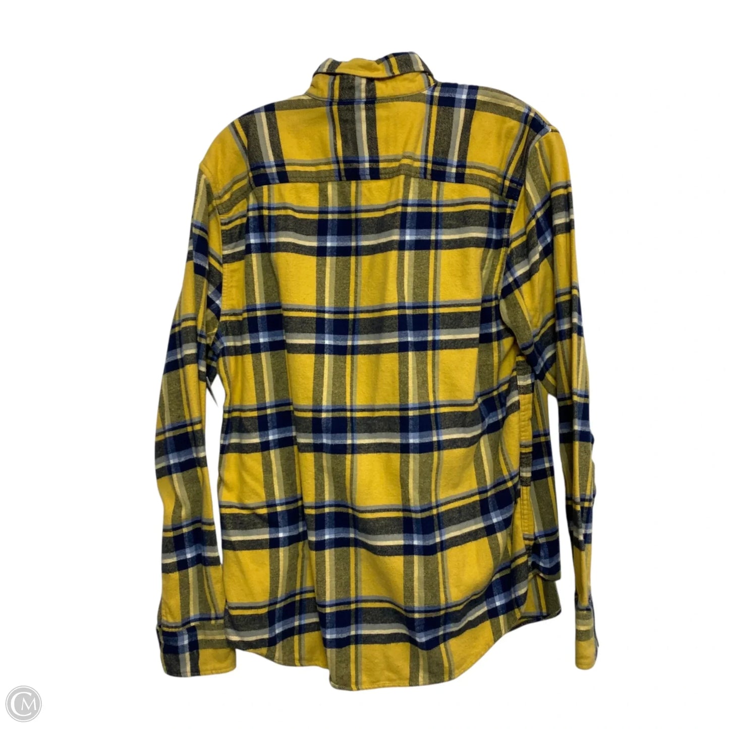 Top Long Sleeve By American Eagle In Blue & Yellow, Size: M