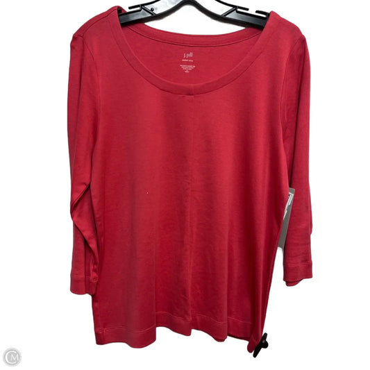 Top 3/4 Sleeve By J. Jill In Pink, Size: Mp