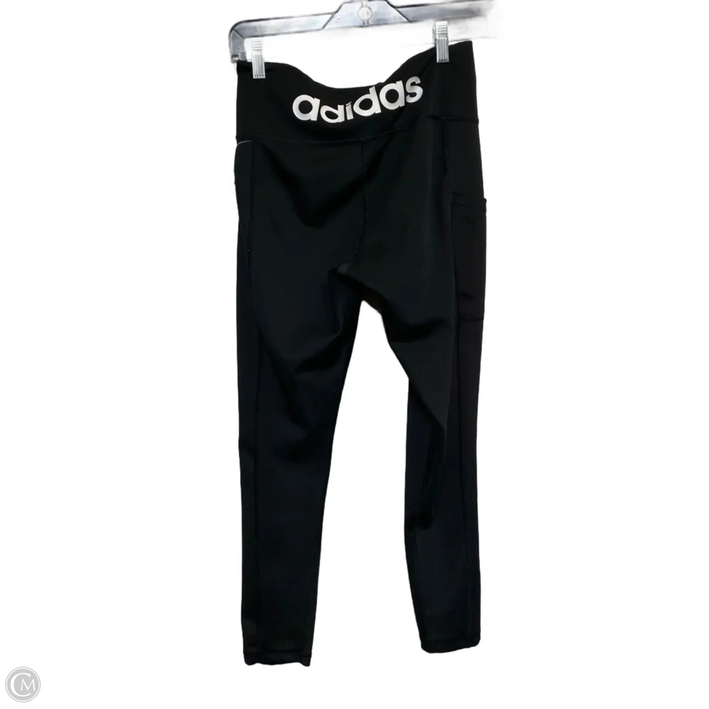 Athletic Leggings By Adidas In Black, Size: M