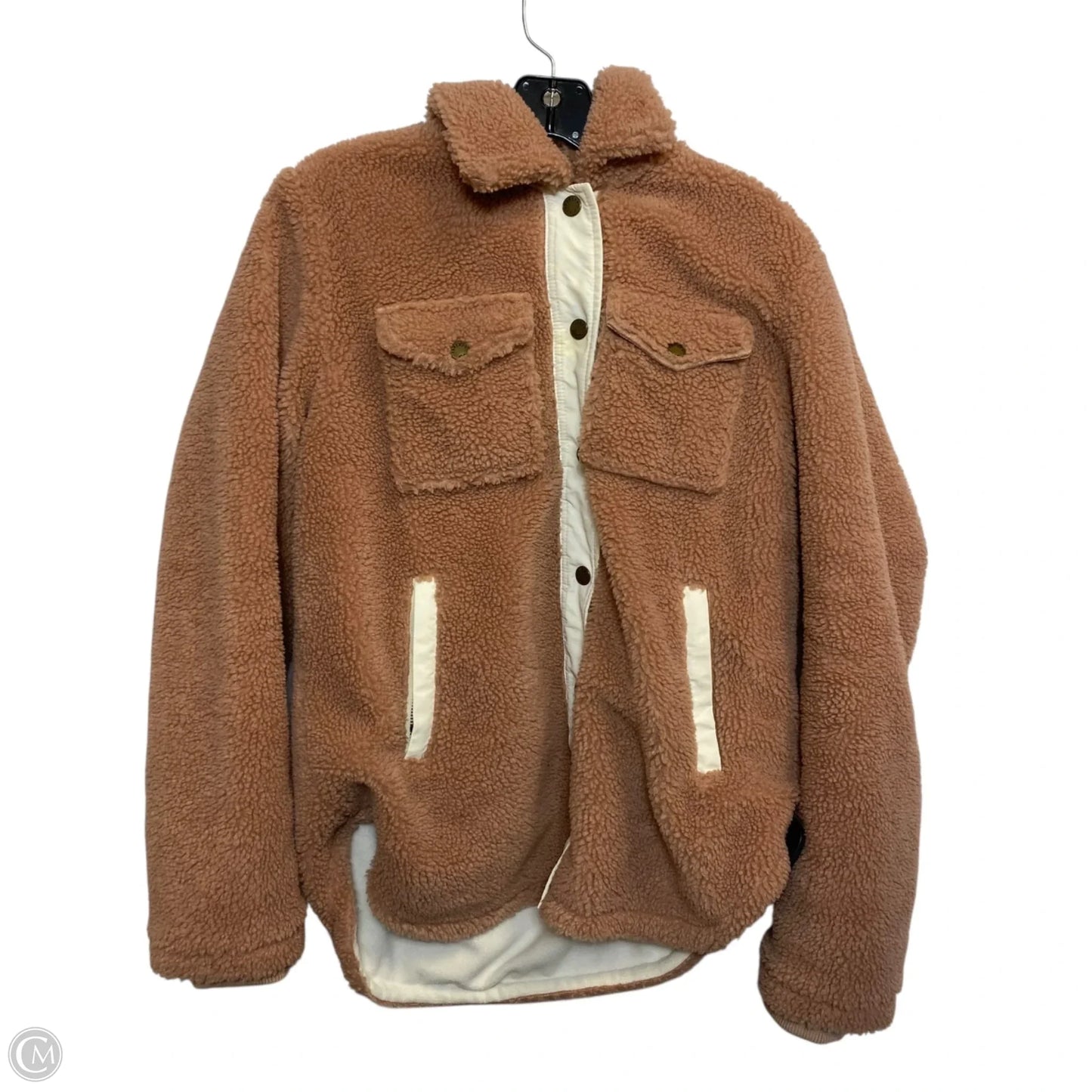 Jacket Faux Fur & Sherpa By Faherty In Pink, Size: M