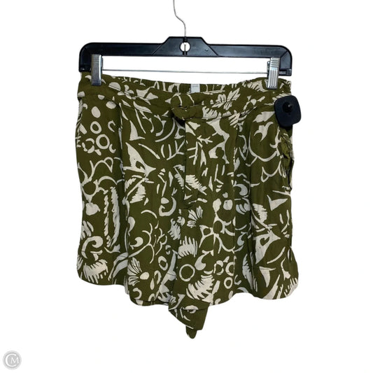 Shorts By Anthropologie In Cream & Green, Size: S