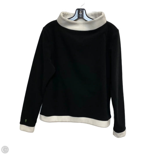 Sweatshirt Collar By Dudley Stephens In Black & White, Size: L