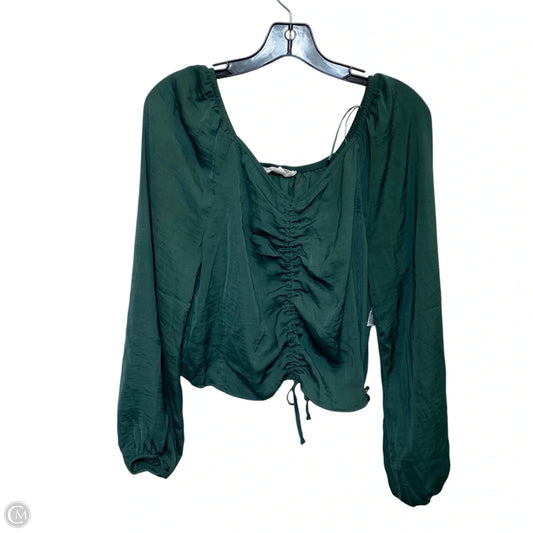 Blouse Long Sleeve By Pink Rose In Green, Size: L