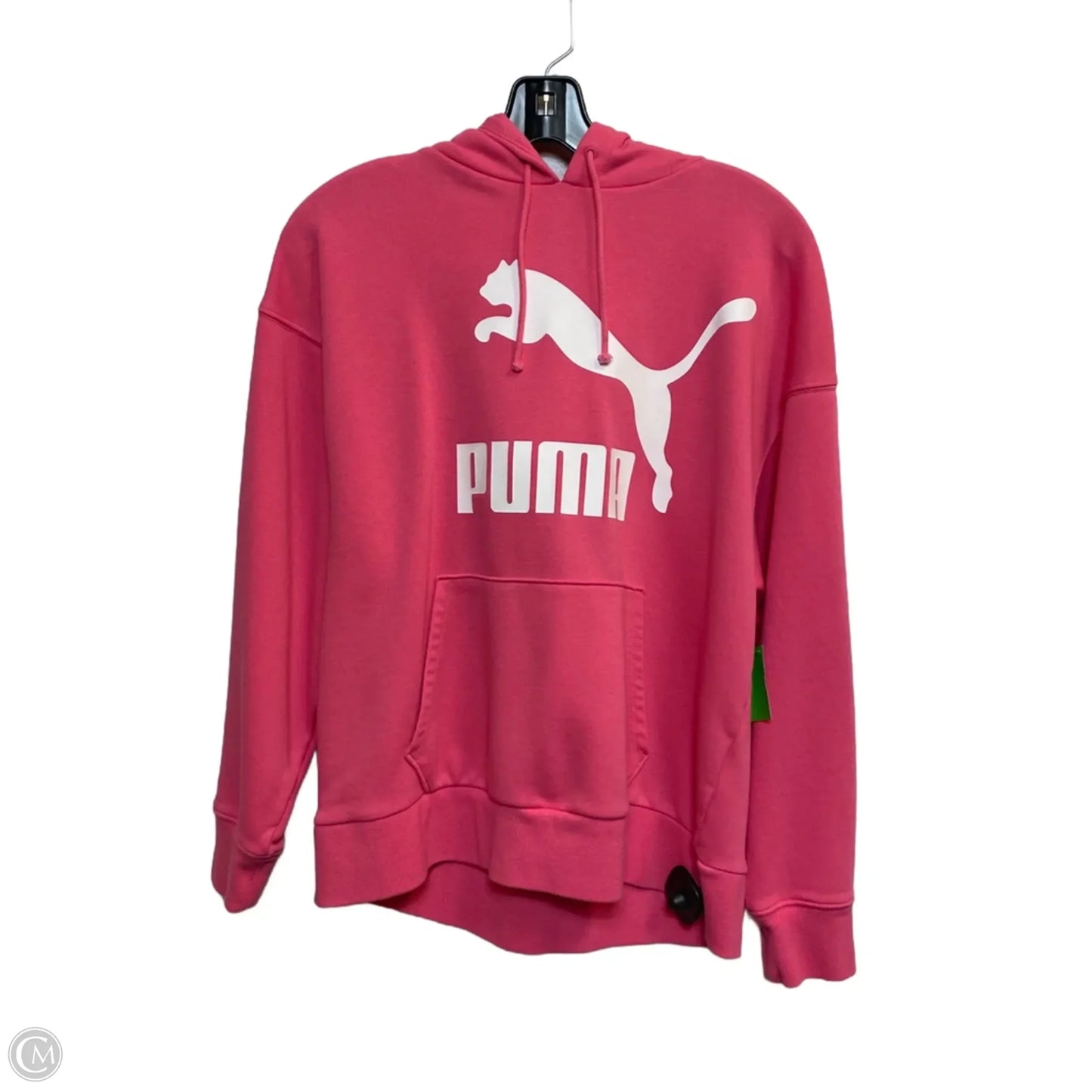 Athletic Sweatshirt Hoodie By Puma In Pink, Size: M