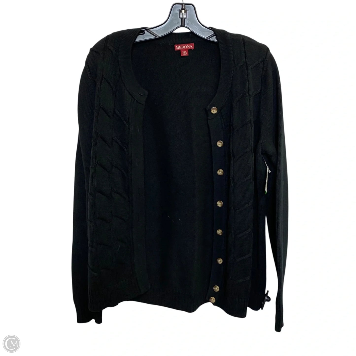 Sweater Cardigan By Merona In Black, Size: Xxl