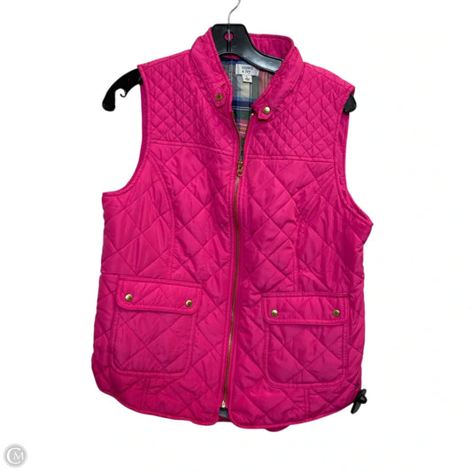 Vest Puffer & Quilted By Crown And Ivy In Pink, Size: L