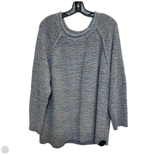 Sweater By Talbots In Blue & Purple, Size: 3x