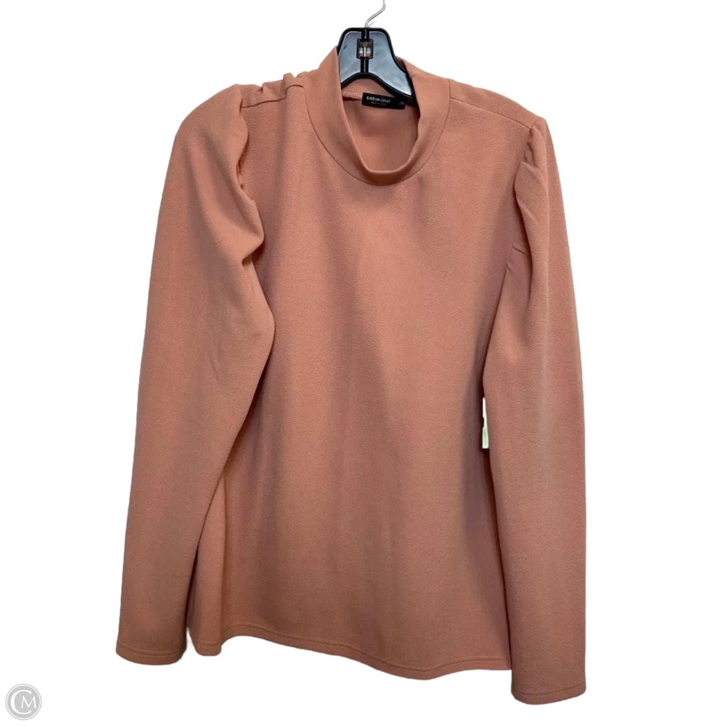 Top Long Sleeve By Shein In Pink, Size: 2x