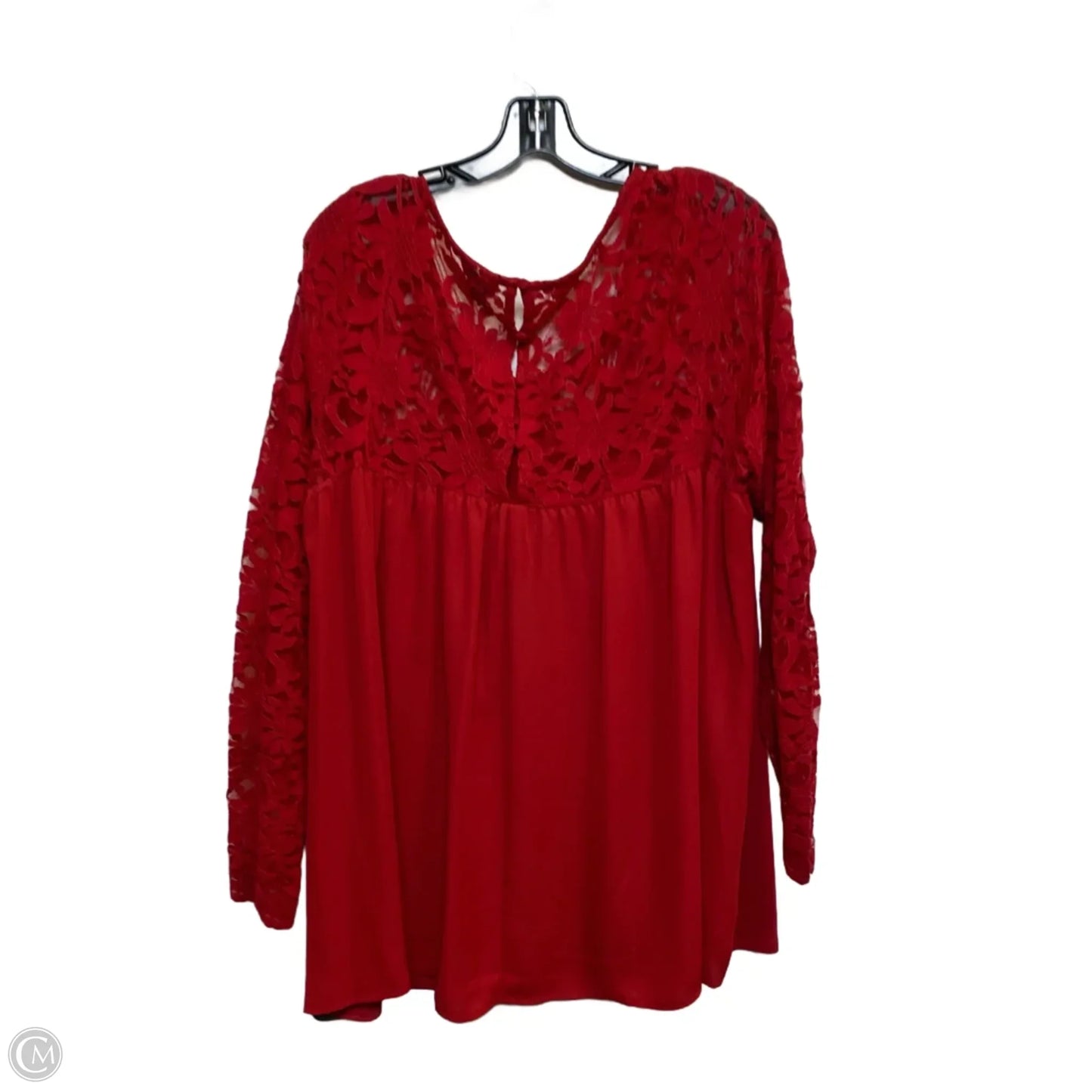Top Long Sleeve By Torrid In Red, Size: 2x
