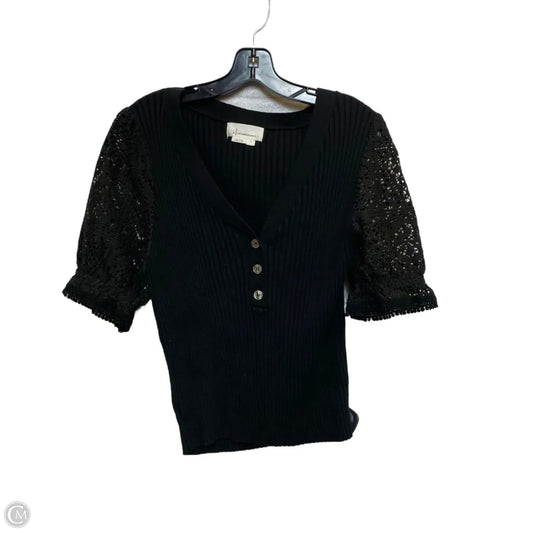 Tunic 3/4 Sleeve By Anthropologie In Black, Size: L