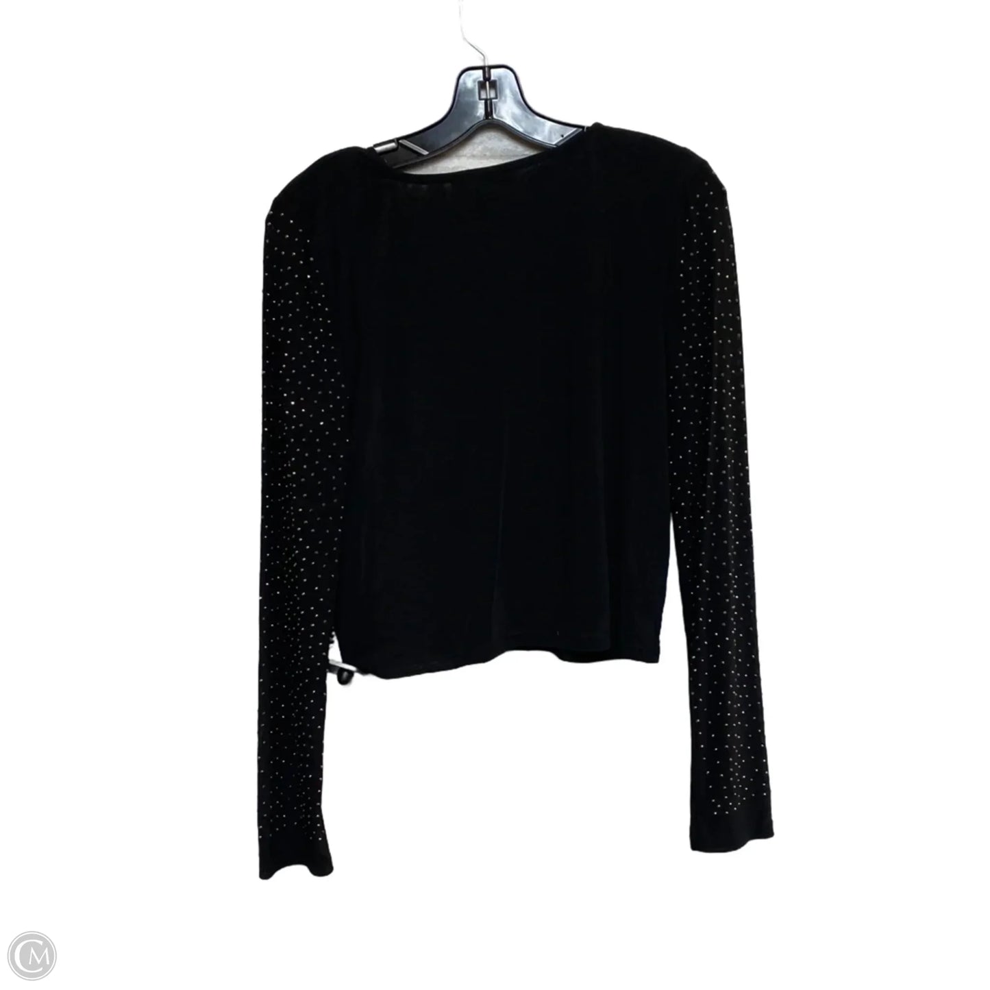 Top Long Sleeve By Haute Monde In Black, Size: L