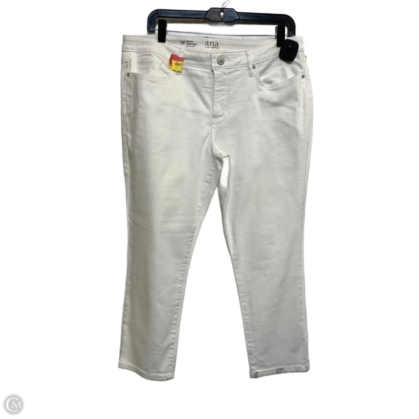 Jeans Skinny By Ana In White Denim, Size: 14p