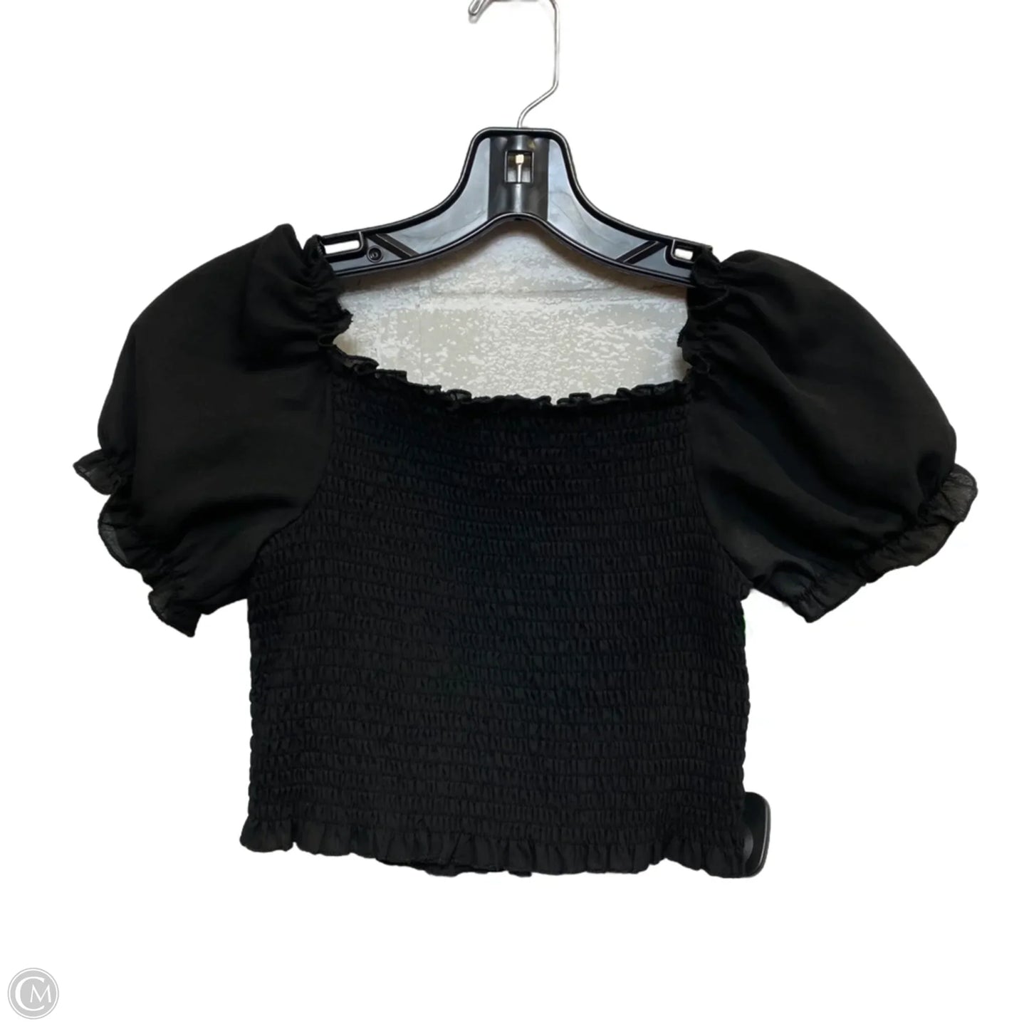 Top Short Sleeve By Shein In Black, Size: S