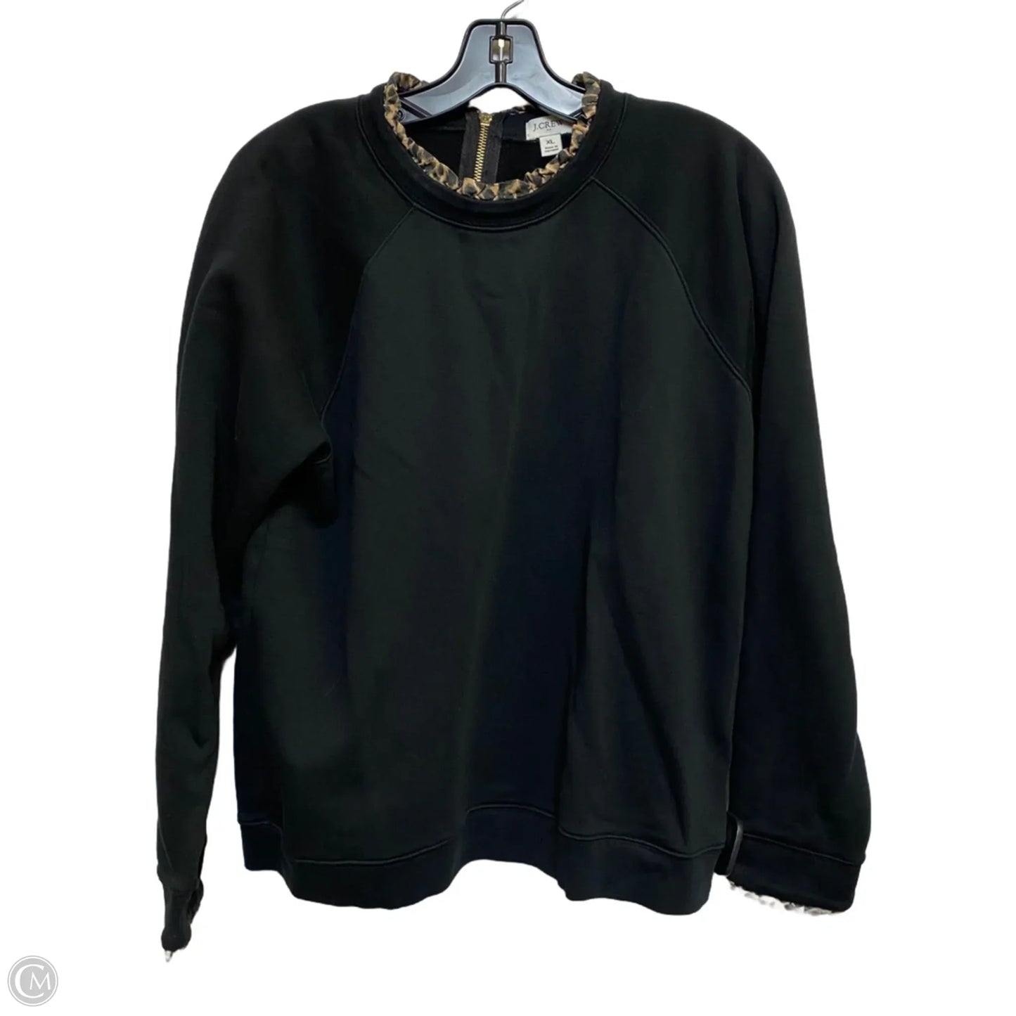 Sweatshirt Crewneck By J. Crew In Black, Size: Xl
