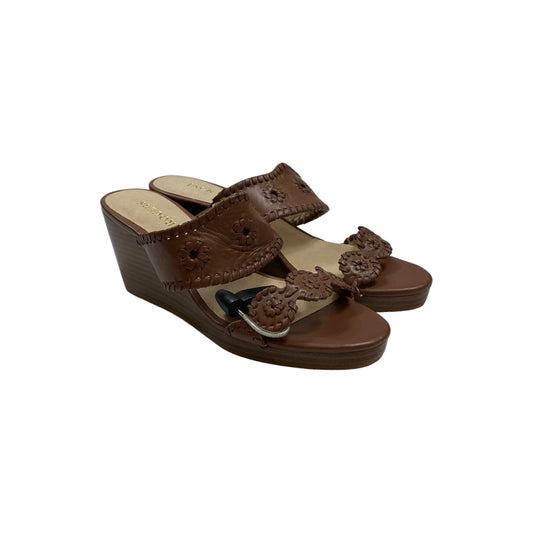 Sandals Designer By Jack Rogers In Brown, Size: 8