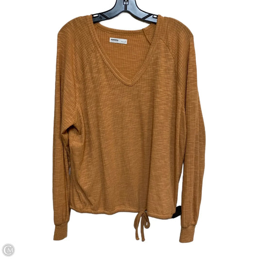 Top Long Sleeve By Sonoma In Brown, Size: L