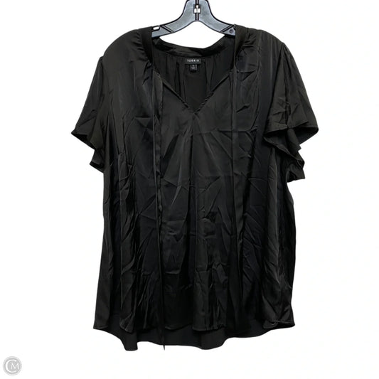 Blouse Short Sleeve By Torrid In Black, Size: 3x