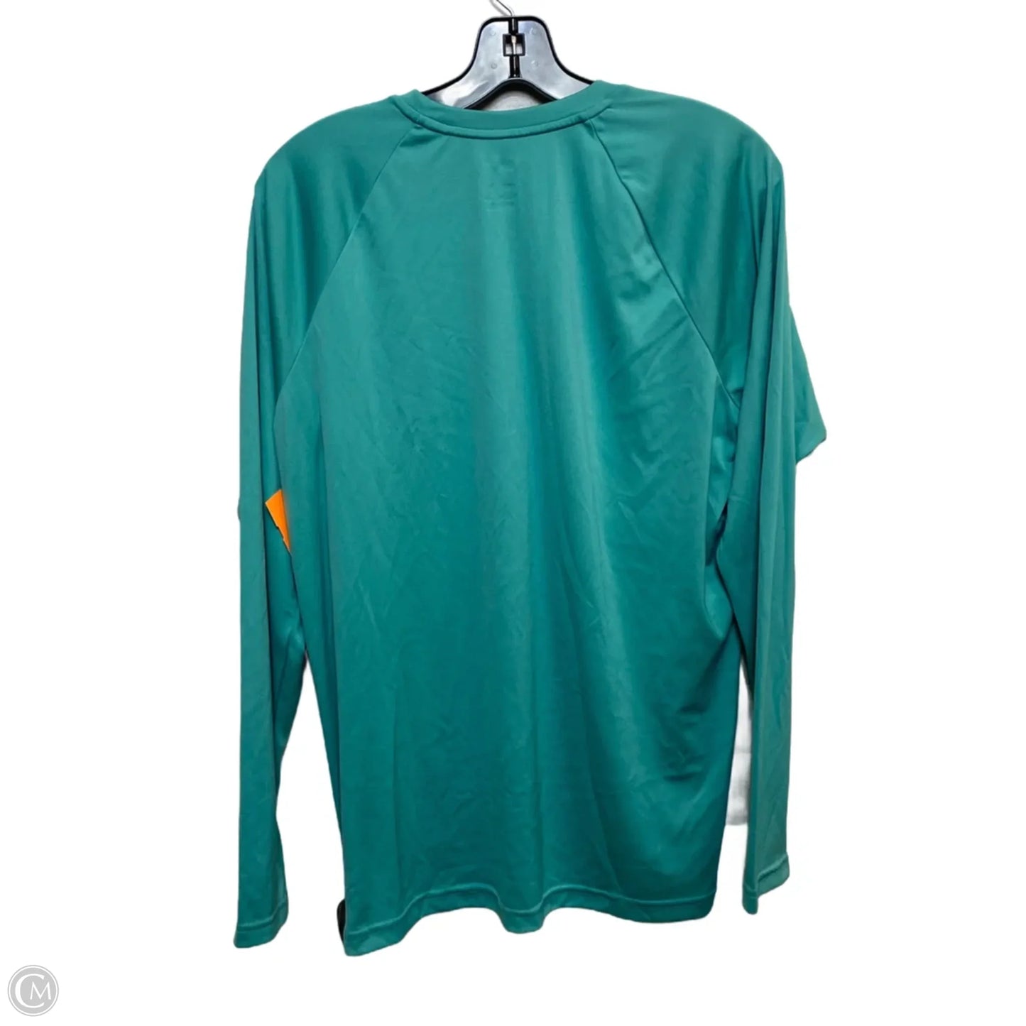 Athletic Top Long Sleeve Crewneck By Nike In Teal, Size: M
