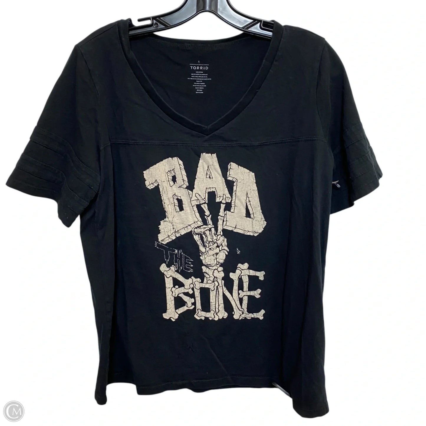 Top Short Sleeve By Torrid In Black, Size: 1x