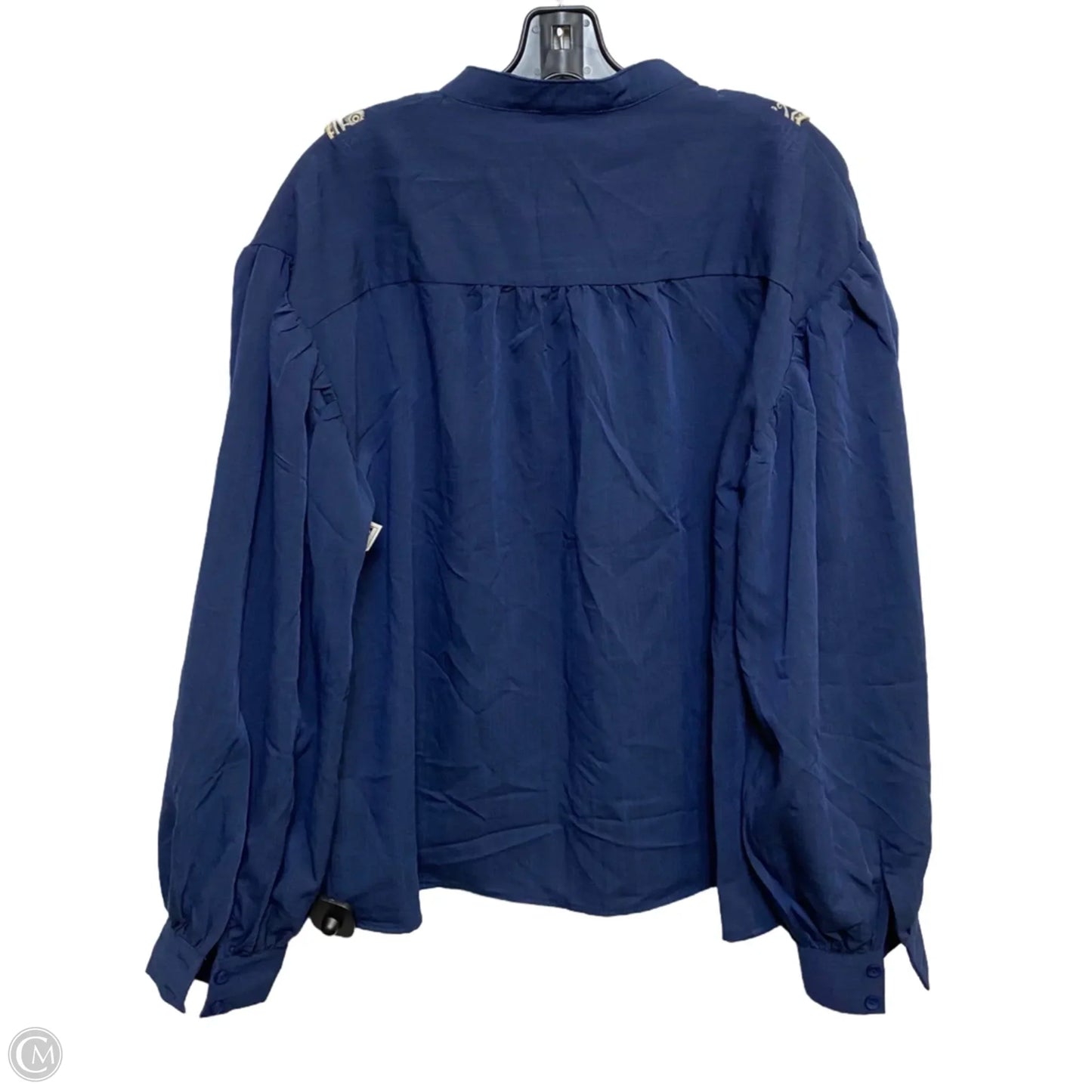 Top Long Sleeve By Flying Tomato In Navy, Size: M