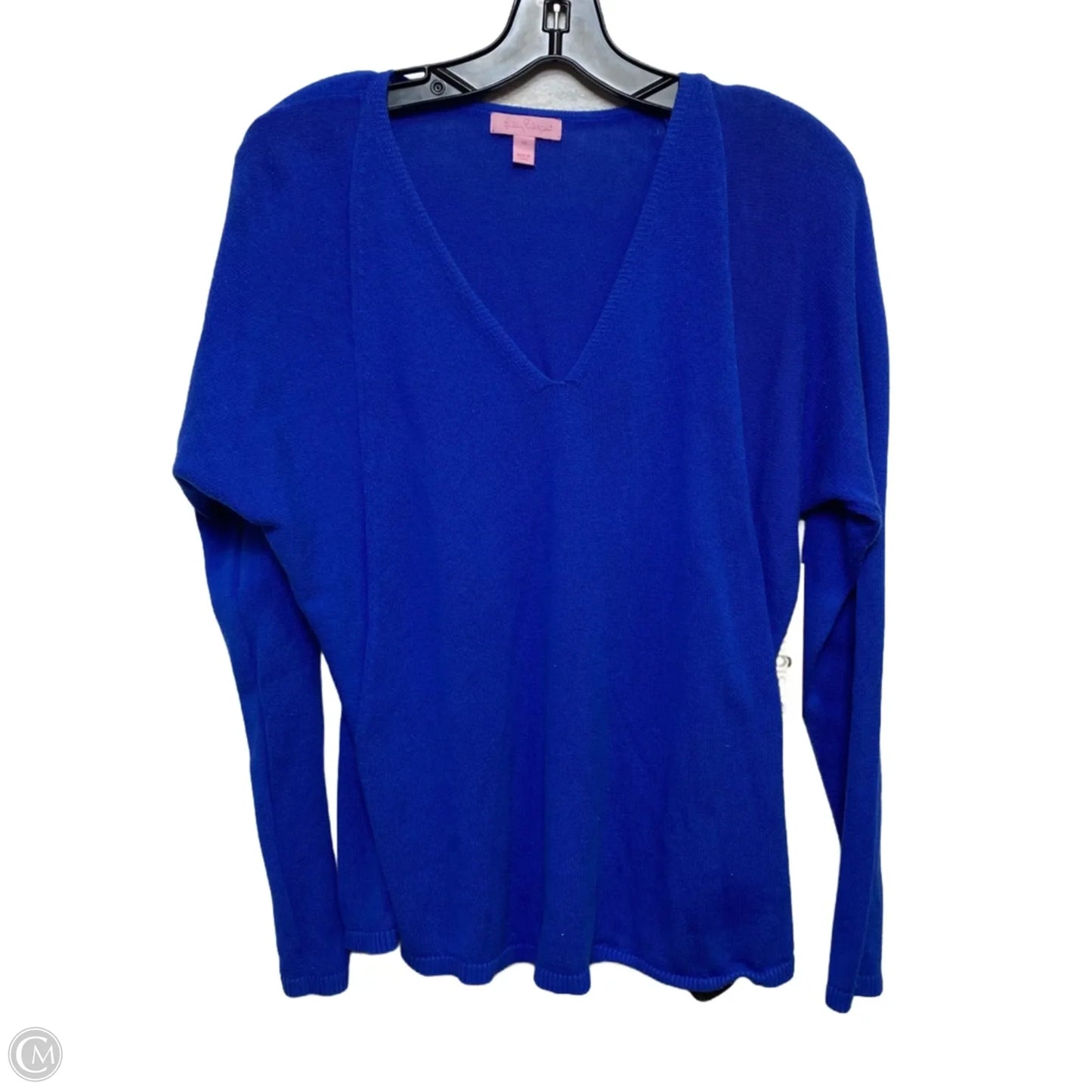 Top Long Sleeve Designer By Lilly Pulitzer In Blue, Size: M
